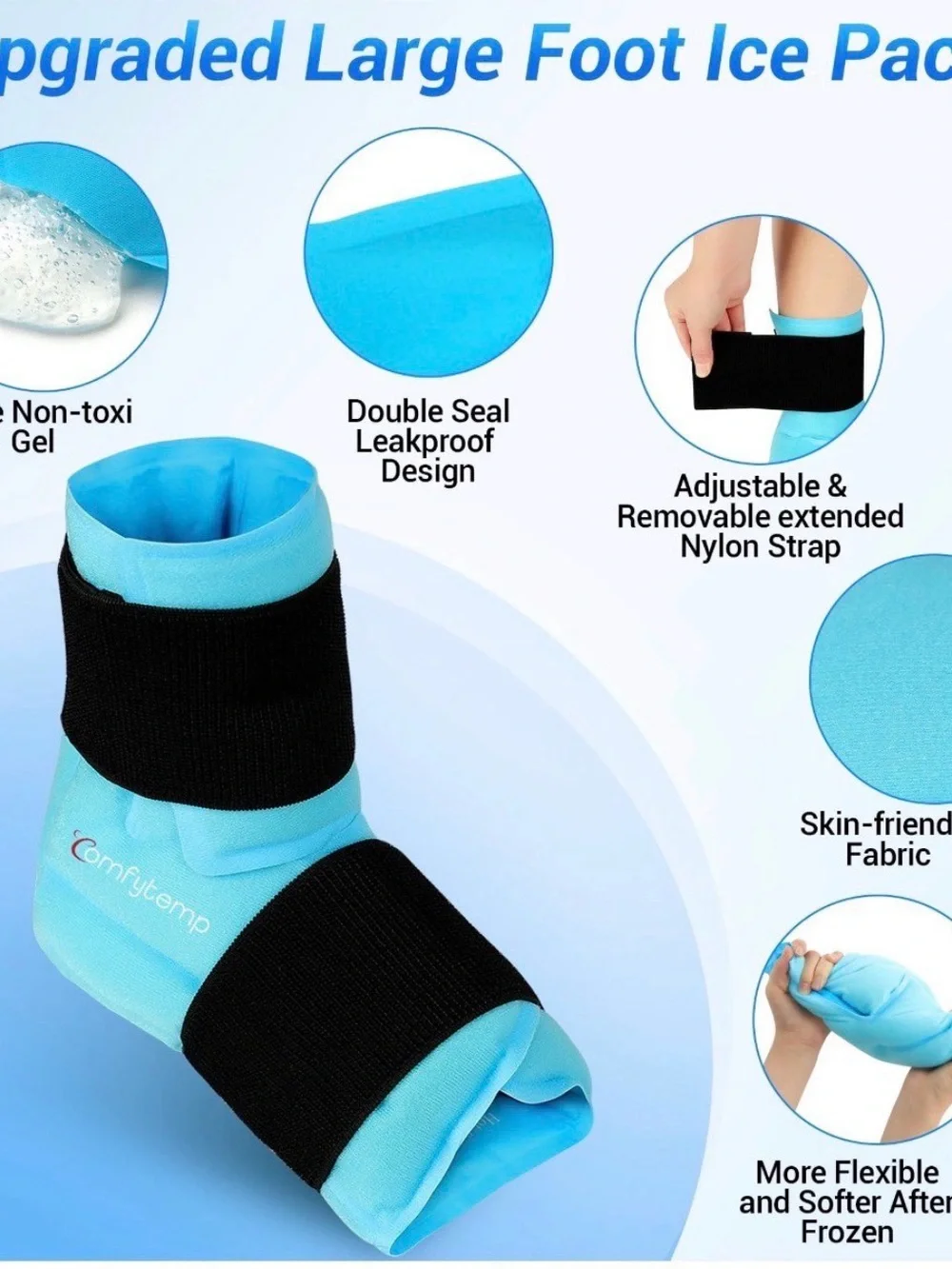 Comfytemp Reusable Hot & Cold Gel Pack with Adjustable Wrap – New in Box